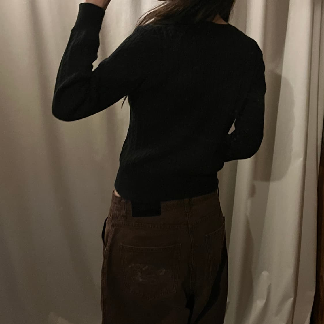 폴로랄프로렌 케이블 니트 가디건 블랙 상품이미지3