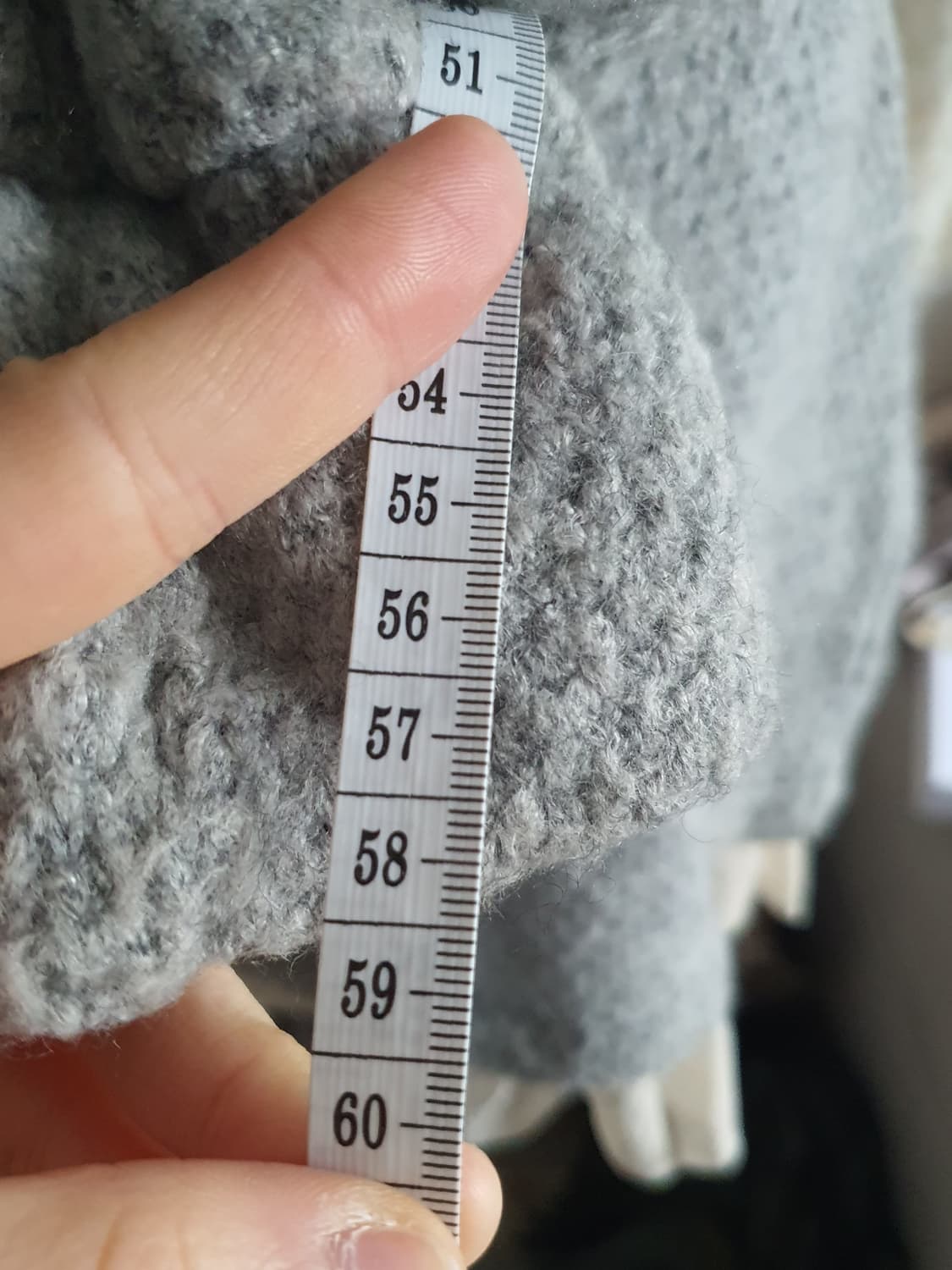 [모리걸] 레이스 장식 니트 롱 스웨터 그레이 상품이미지5