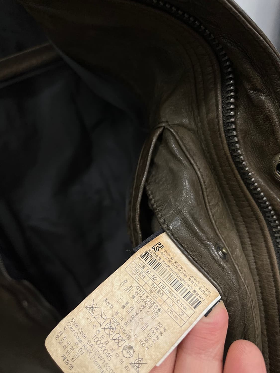 95-100) 시리즈 베지터블 가죽자켓  상품이미지5