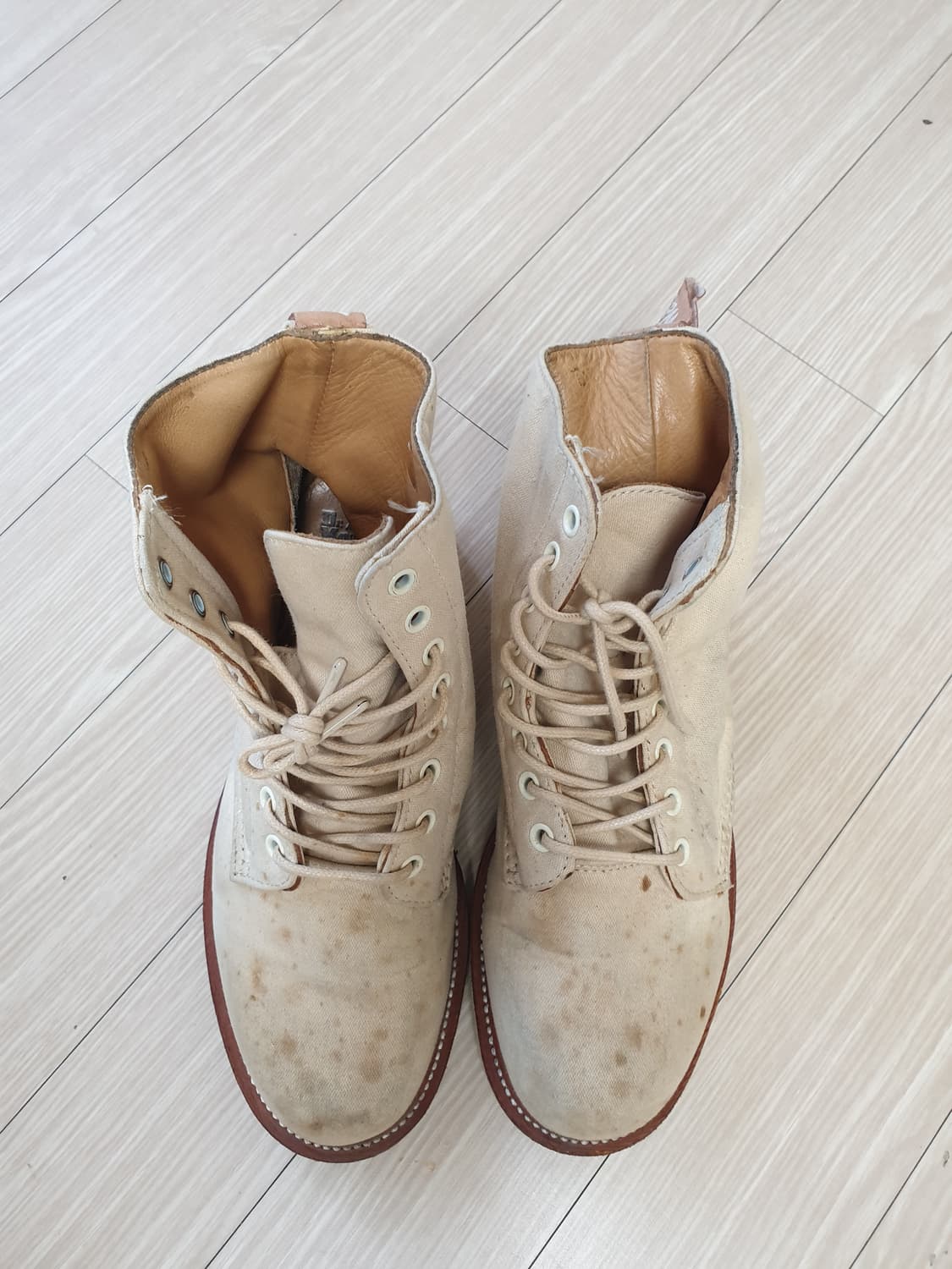 닥터마틴 아이보리색 캔버스 워크 부츠(us9.265-270) 상품이미지2