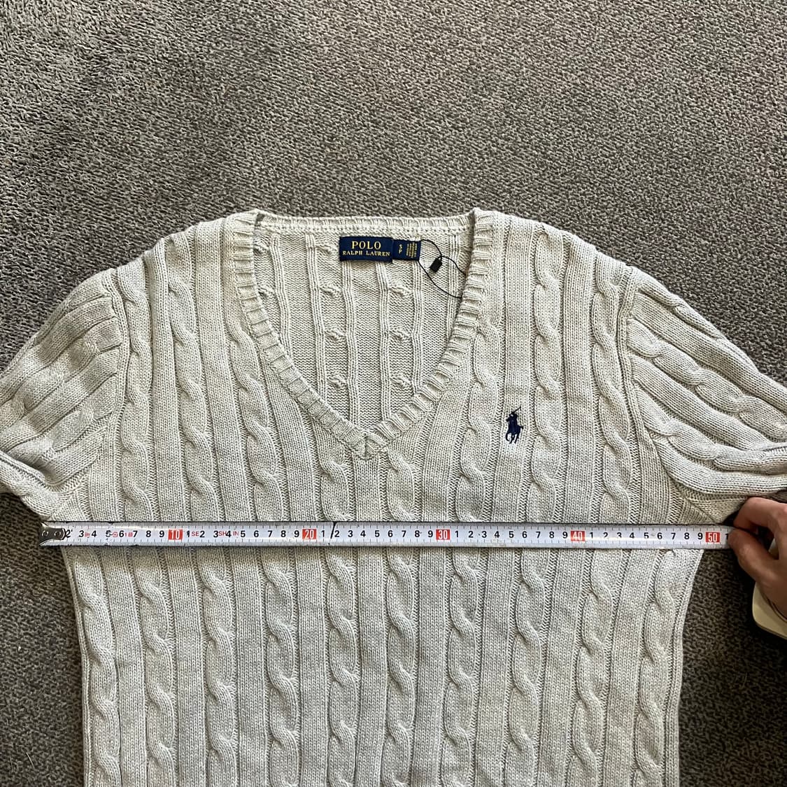 243 폴로 꽈배기 니트 브이넥 케이블 상품이미지4