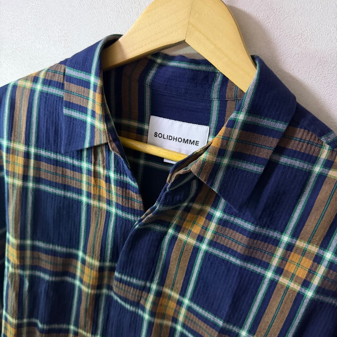 솔리드옴므 우영미 투버튼 체크 셔츠 48 (100-슬림 105) 상품이미지1
