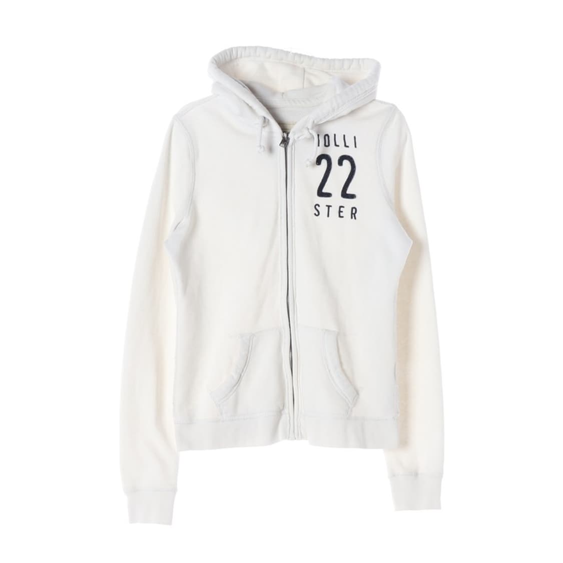 홀리스터 빈티지 화이트 스펠로고 기모 후드집업 S 상품이미지1