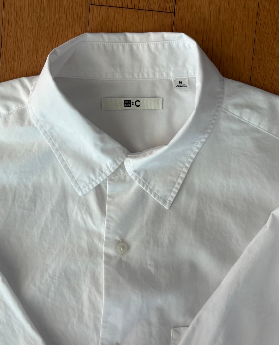 유니클로c 브로드클로스오버사이즈셔츠 00white m사 상품이미지5