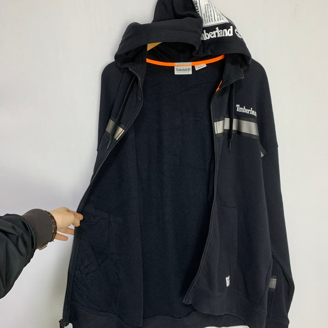 팀버랜드 라인 블랙 루즈핏 후드집업 남성 L 남녀공용 상품이미지5
