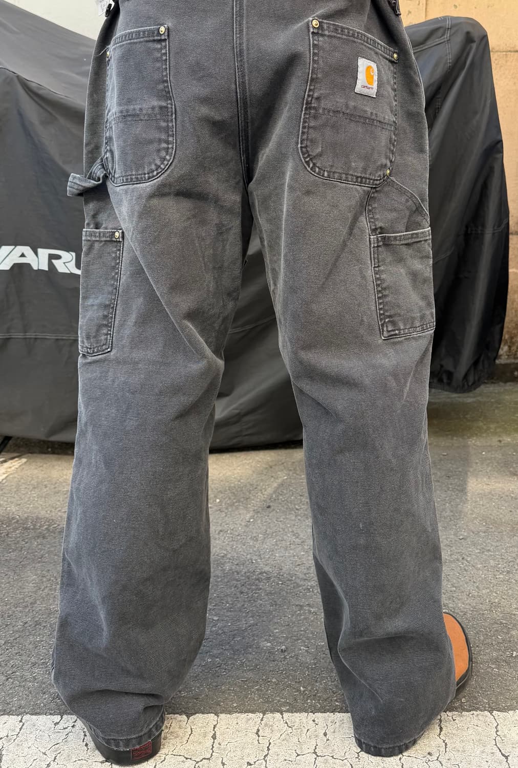 90s 빈티지 칼하트 더블니 팬츠 블랙 made in usa 상품이미지3