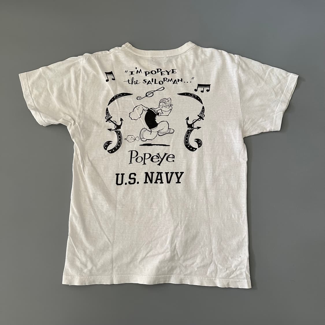 버즈릭슨 buzzrickson 뽀빠이 해군 반팔 티셔츠 상품이미지4