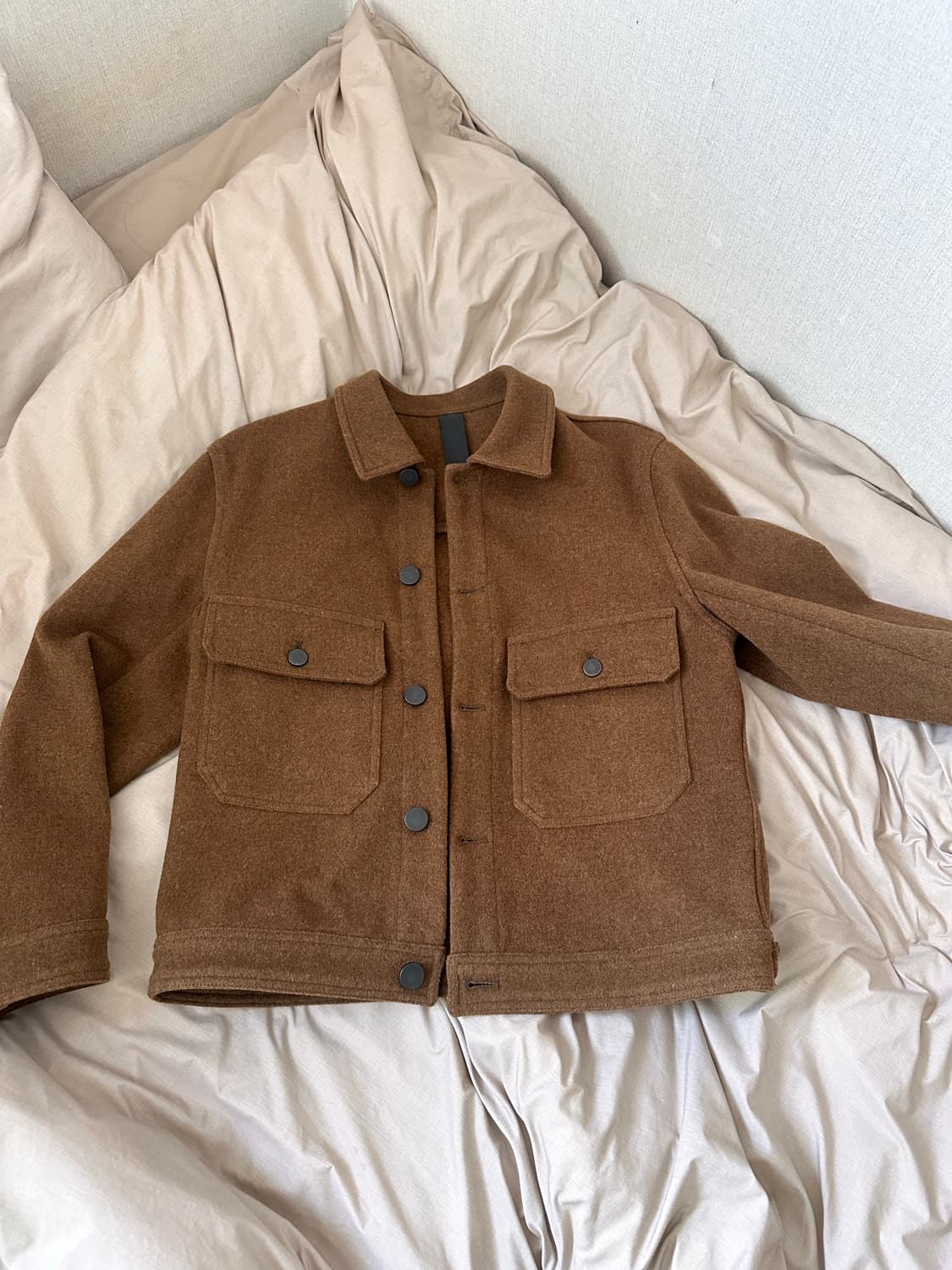 18FW 르메르 펠트 울 블루종 꼬냑 S 상품이미지1