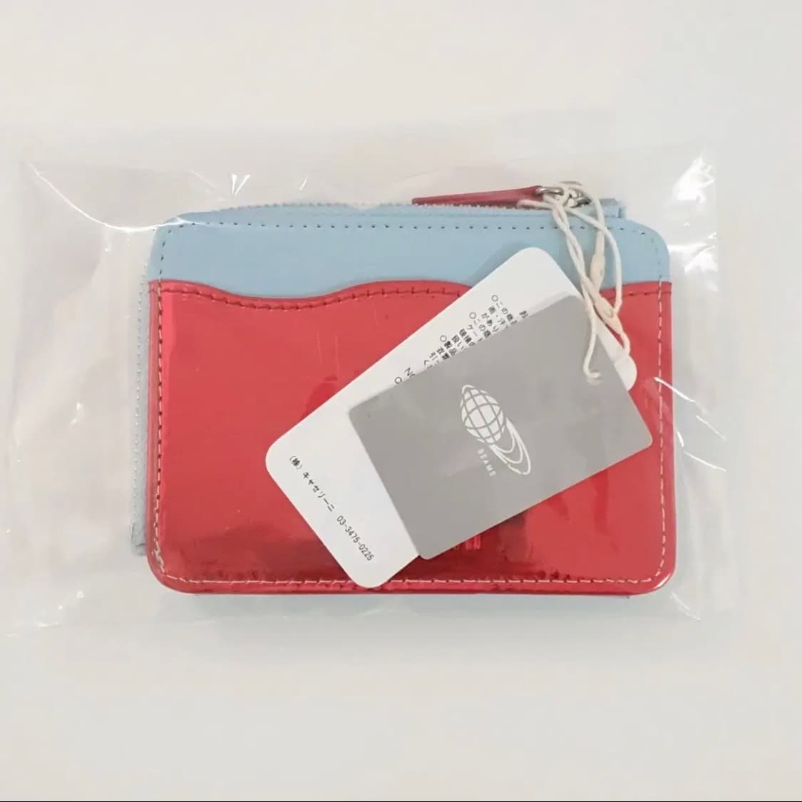 빔즈 플라워 카드 지갑 동전 케이스 색소폰 블루 하늘 레드 빨강 블루 상품이미지6