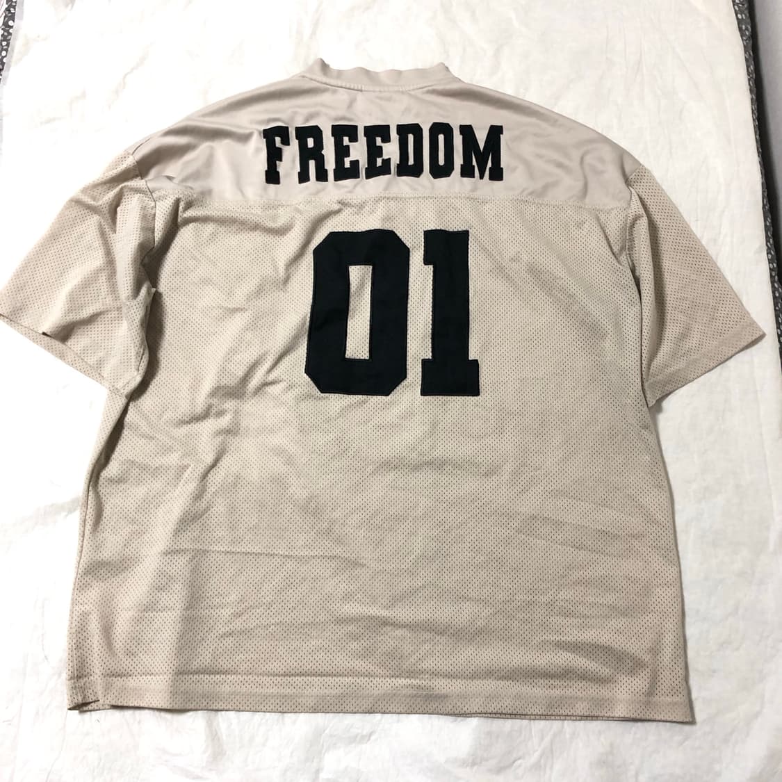 프리덤 럭비 티셔츠 크림 2XL 상품이미지3