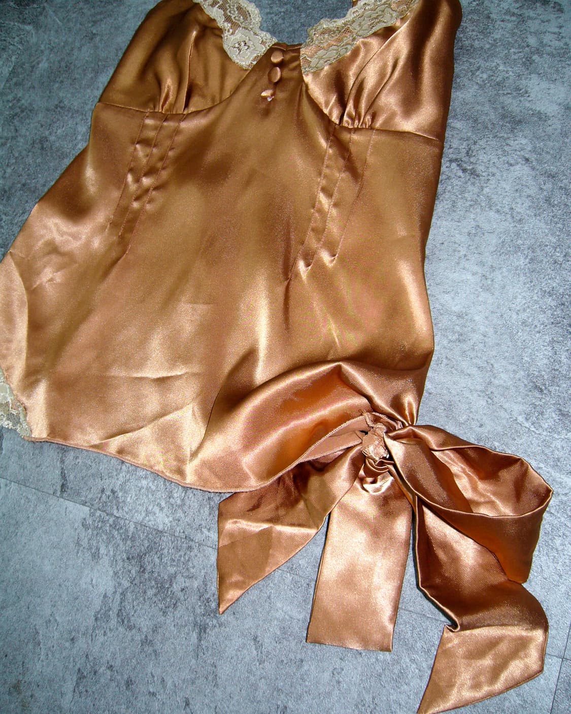 Brown Silk Ribbon Slip 상품이미지4