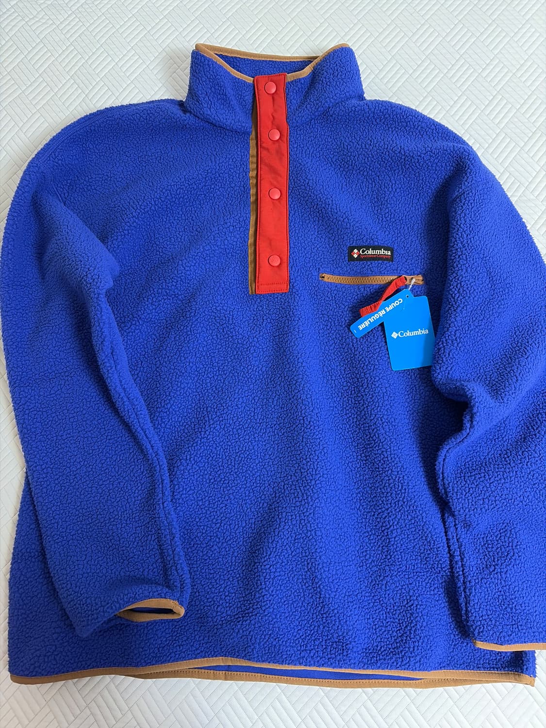 컬럼비아 헬베시아 II 하프 스냅 플리스 L 새상품 클레마티스 블루 컬러 상품이미지1