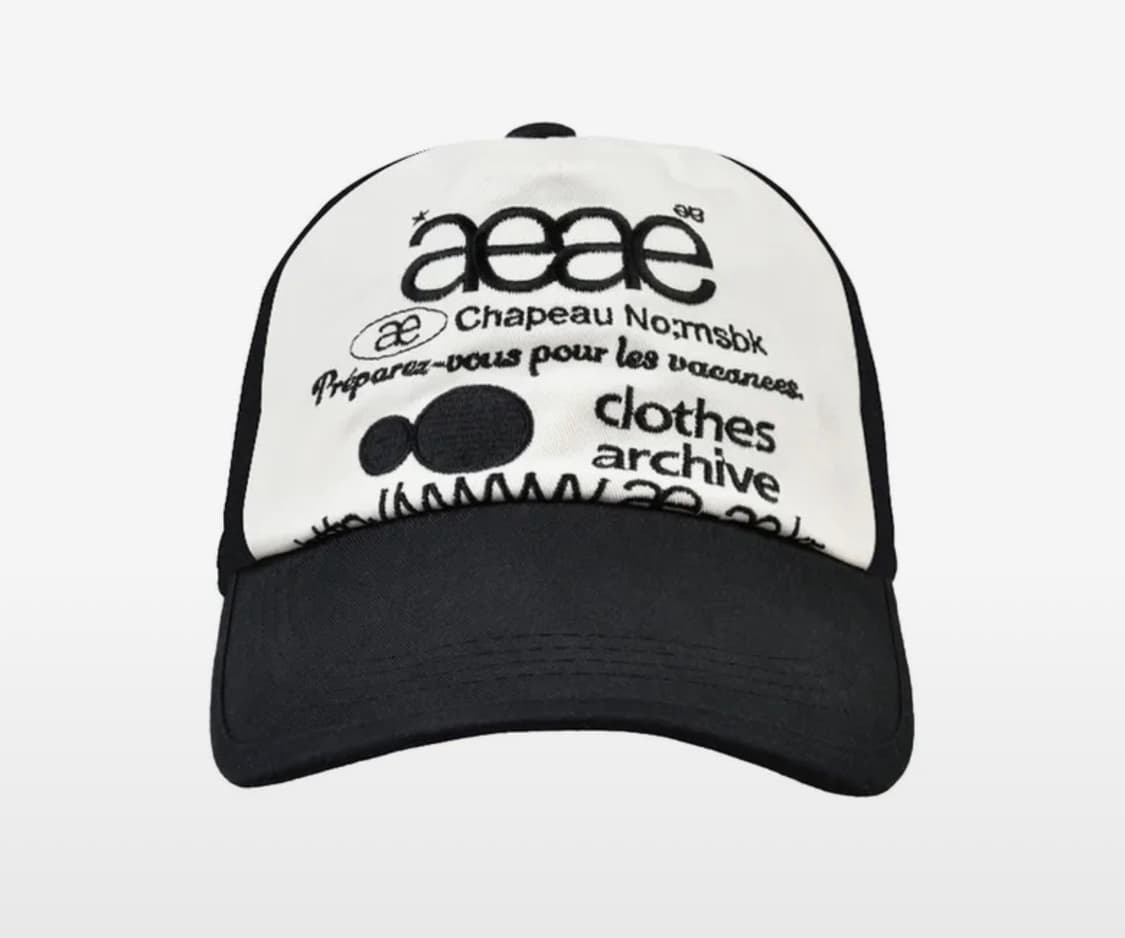 aeae WEB LOGO TWO TONE BALL CAP - [BLACK 상품이미지1
