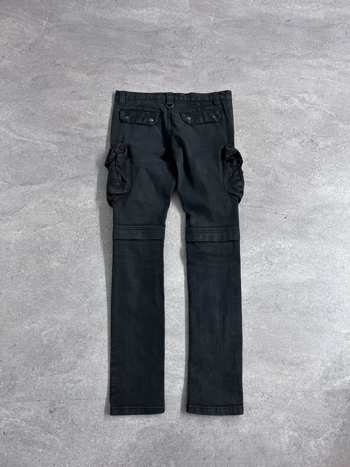 Glamour 블랙 슬림 카고 팬츠 (가스마스크) 상품이미지5