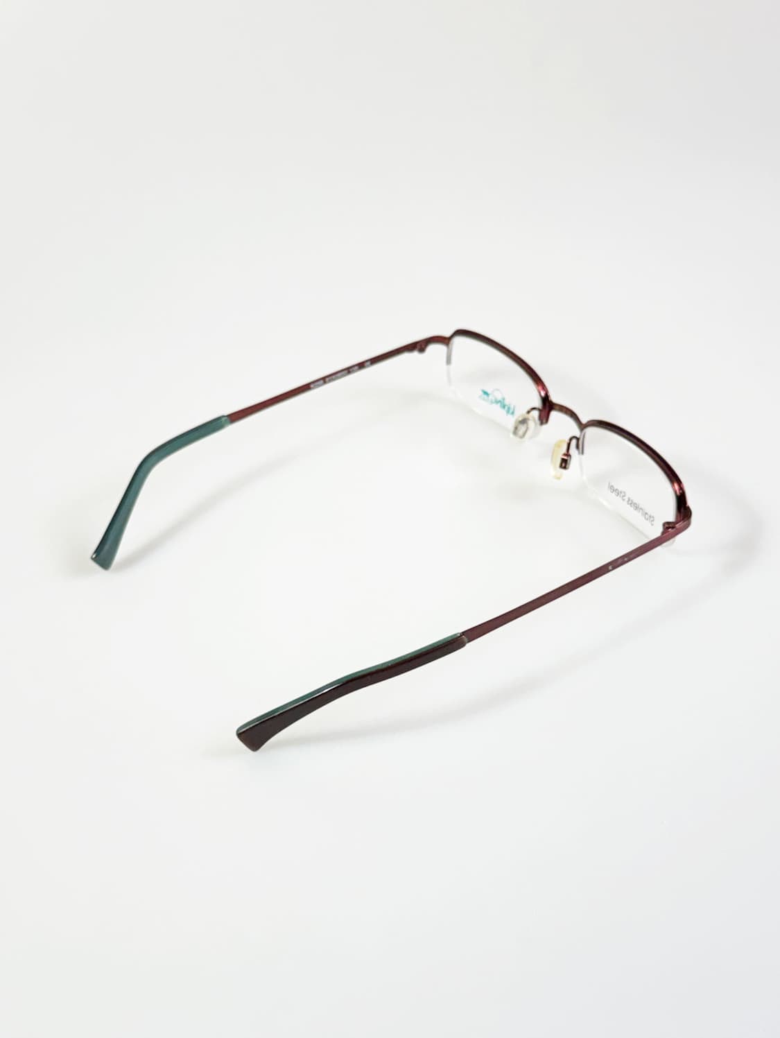 KIPLING 딥브라운 메탈 반무테 스퀘어 빈티지 안경 상품이미지4