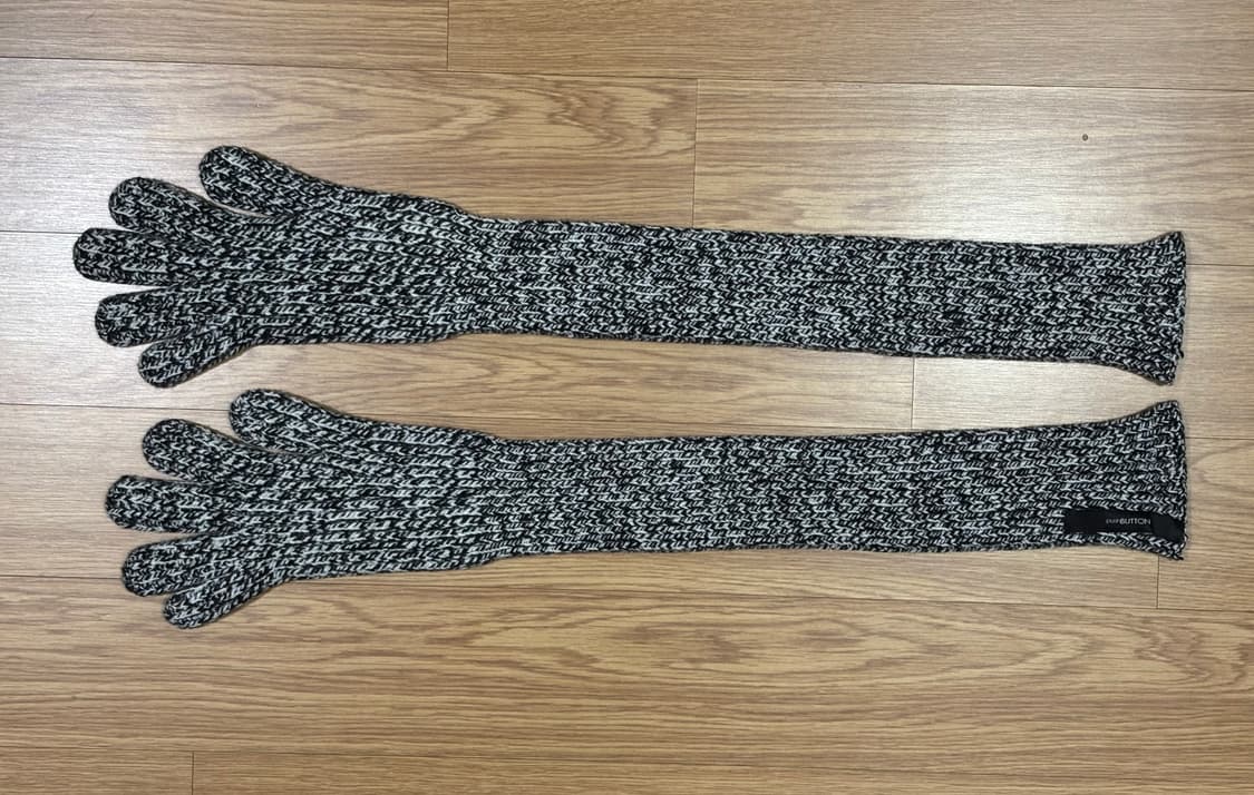 푸시버튼 롱 니트 장갑  상품이미지1