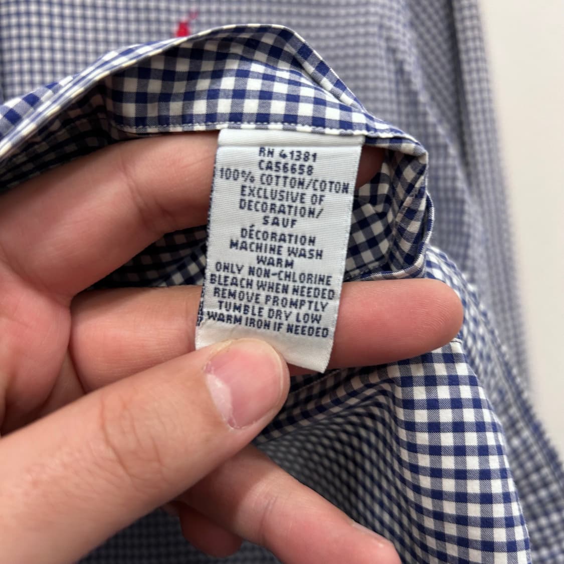 폴로 랄프로렌 스몰포니 깅엄 체크 코튼 셔츠 상품이미지4