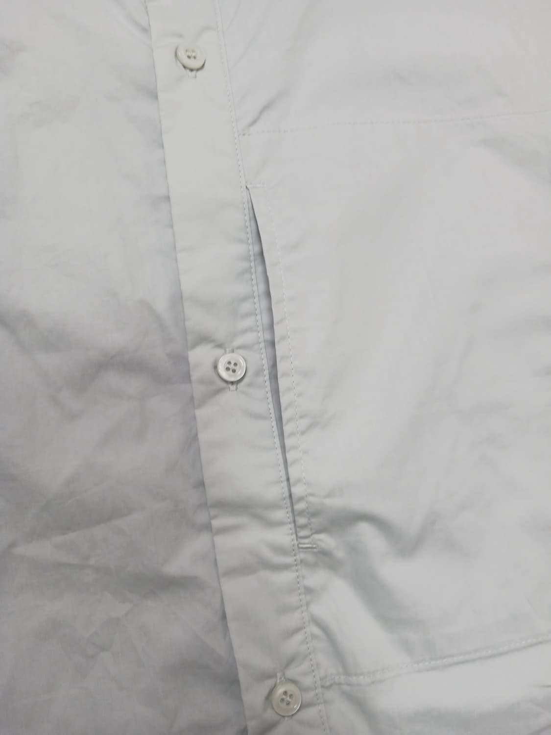 [M] 라퍼지스토어 연녹 오버핏 밑단 스트링 셔츠 상품이미지5