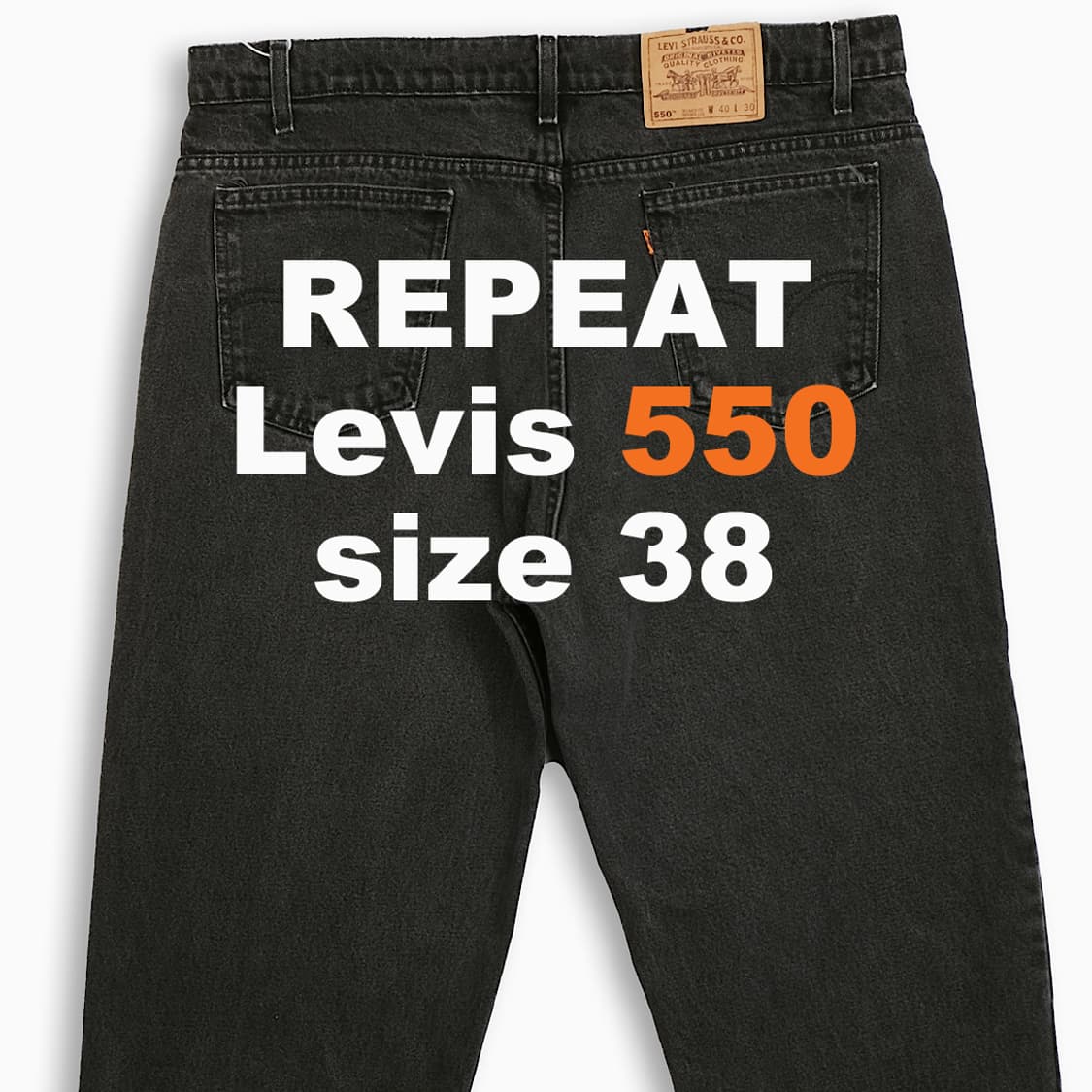 리바이스 550 오렌지탭 흑청 90s USA 38 인치 OR5504020 상품이미지1