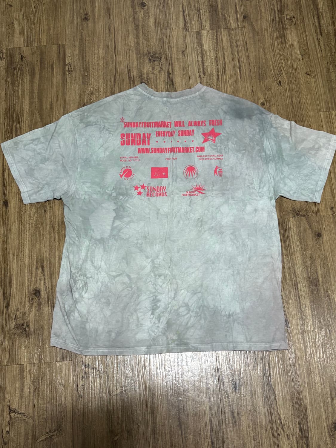 선데이후르츠 타이다이 커스텀 반팔티L 상품이미지5