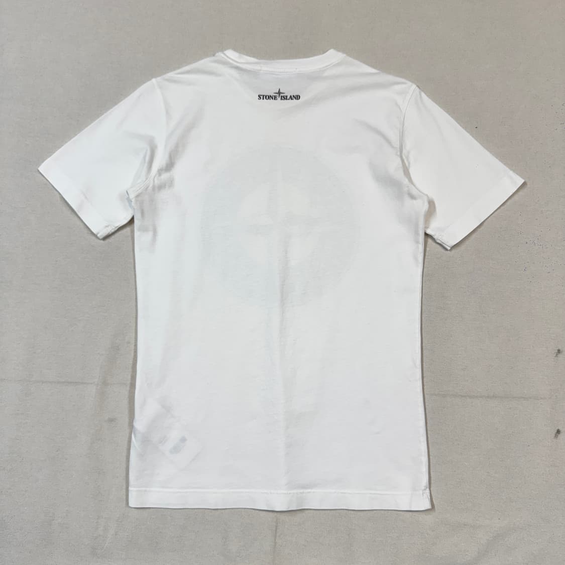 S) 스톤아일랜드 화이트 로고 반팔 티셔츠 주니어 상품이미지5