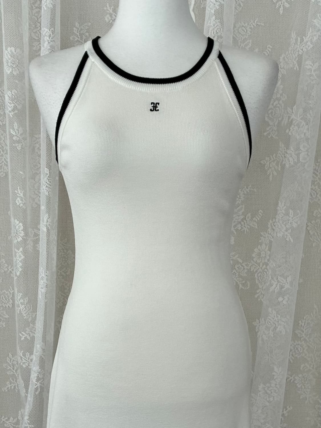 F) 새상품 폴뉴아 홀터넥니트 원피스 아이보리 상품이미지3