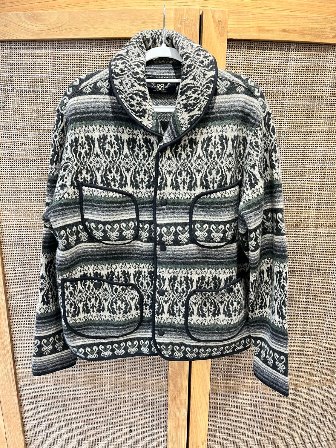 RRL 울 캐시미어 자카드 스웨터 자켓 가디건 상품이미지2