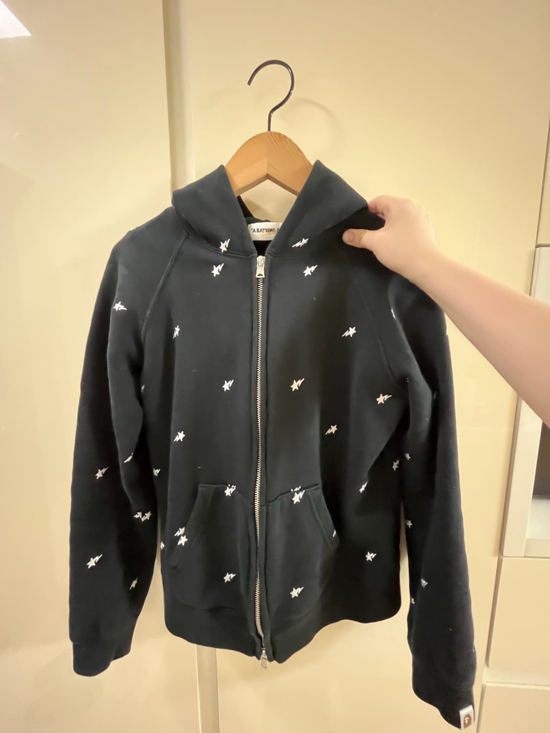 베이프 스타 로고 후드집업 상품이미지1