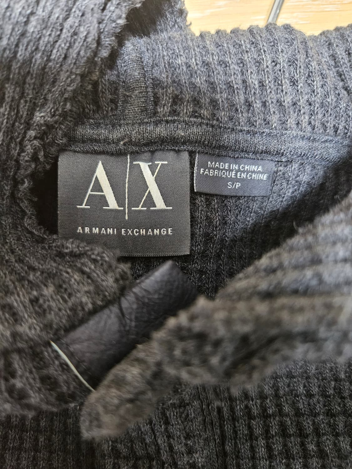 아르마니 익스체인지 와플 니트 후디 상품이미지3