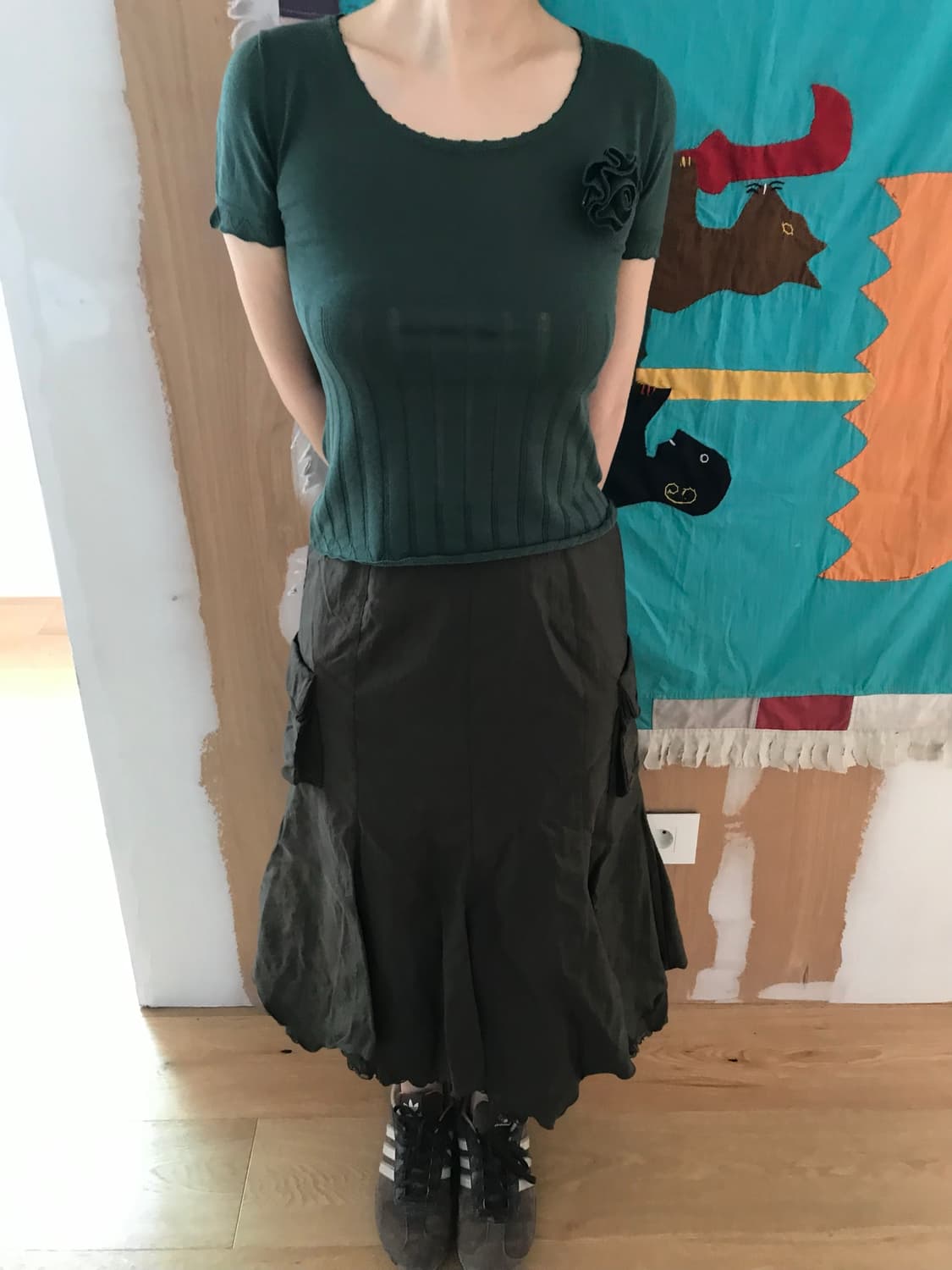 vintage pocket lace skirt (27inch) 상품이미지5