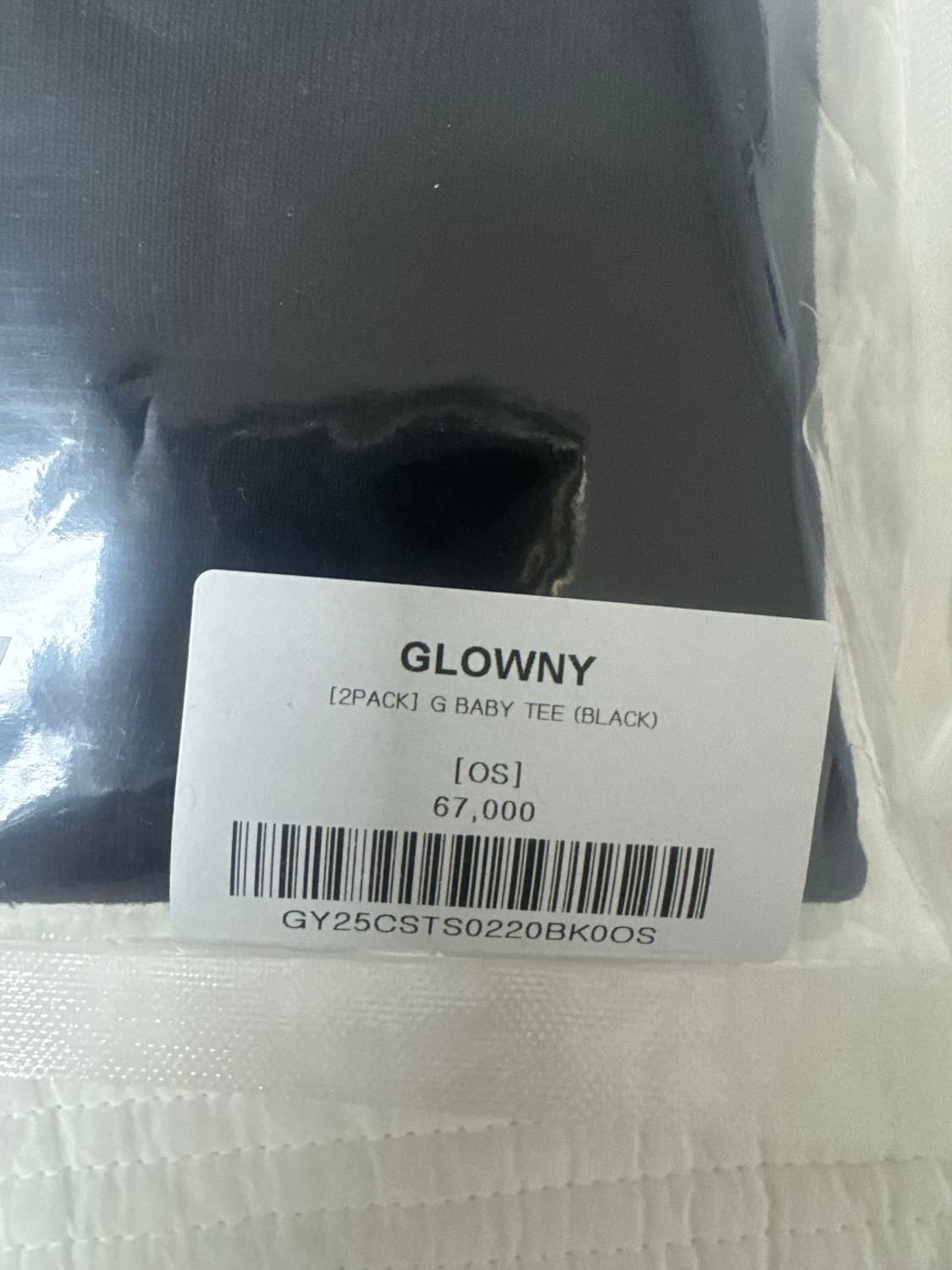 글로니 G Baby tee 베이비티 블랙(2pack) 상품이미지3