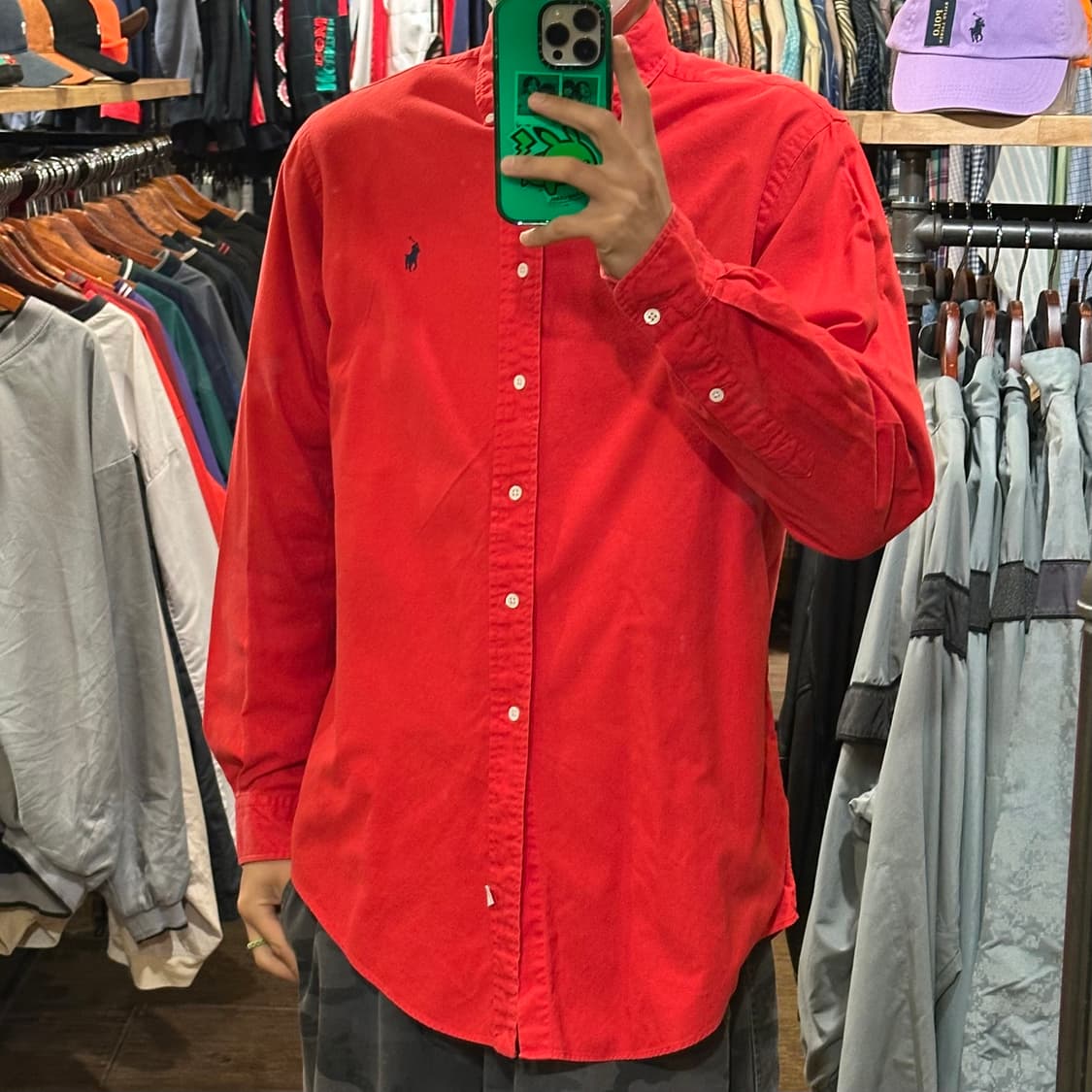 [HI] 폴로 랄프로렌 셔츠 레드 상품이미지3