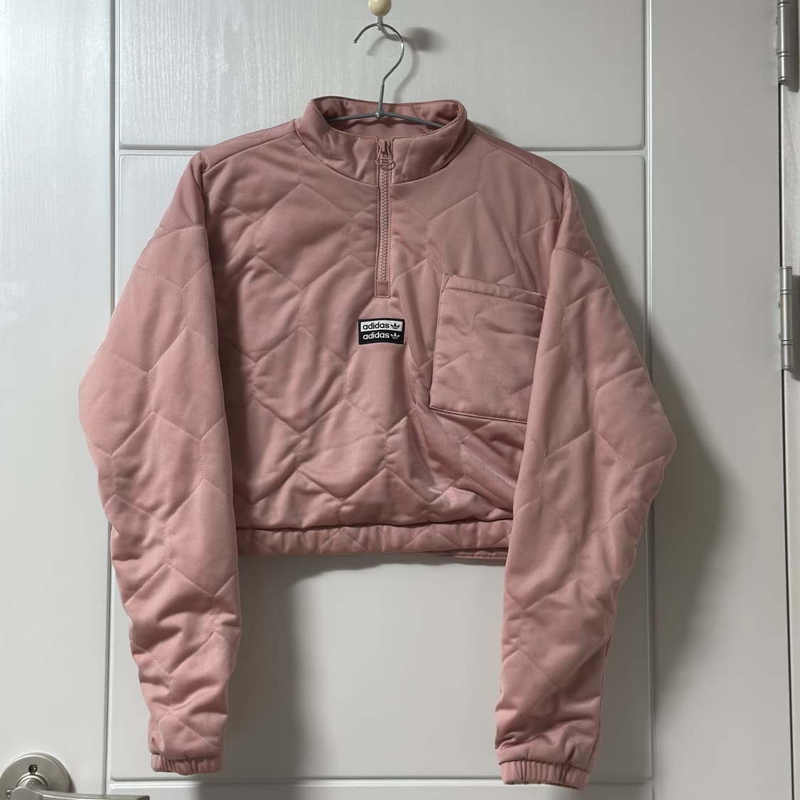 아디다스 누빔 크롭 아노락 반집업 맨투맨 상품이미지2