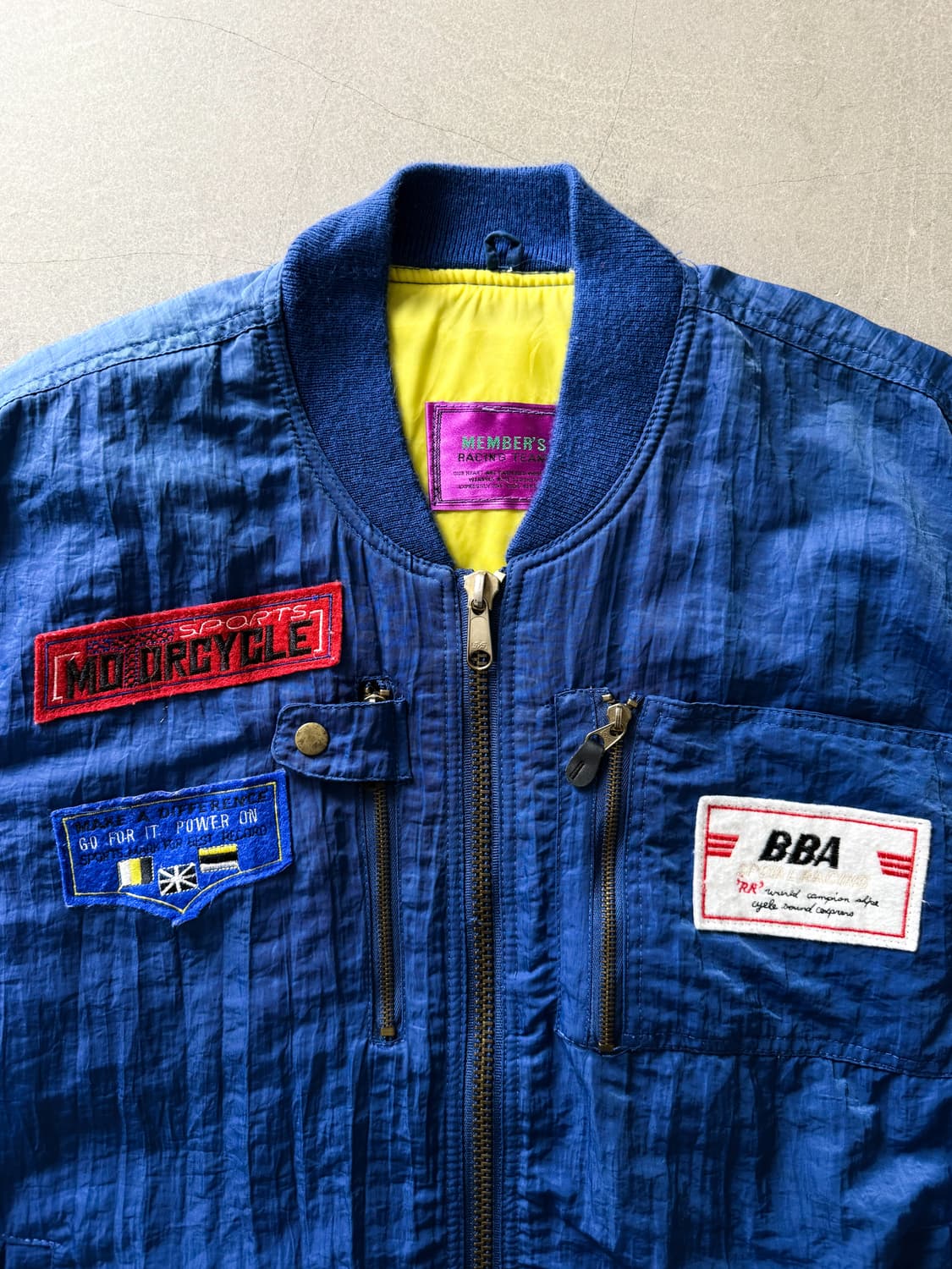 Vintage Member's Nylon Bomber Jacket 상품이미지4