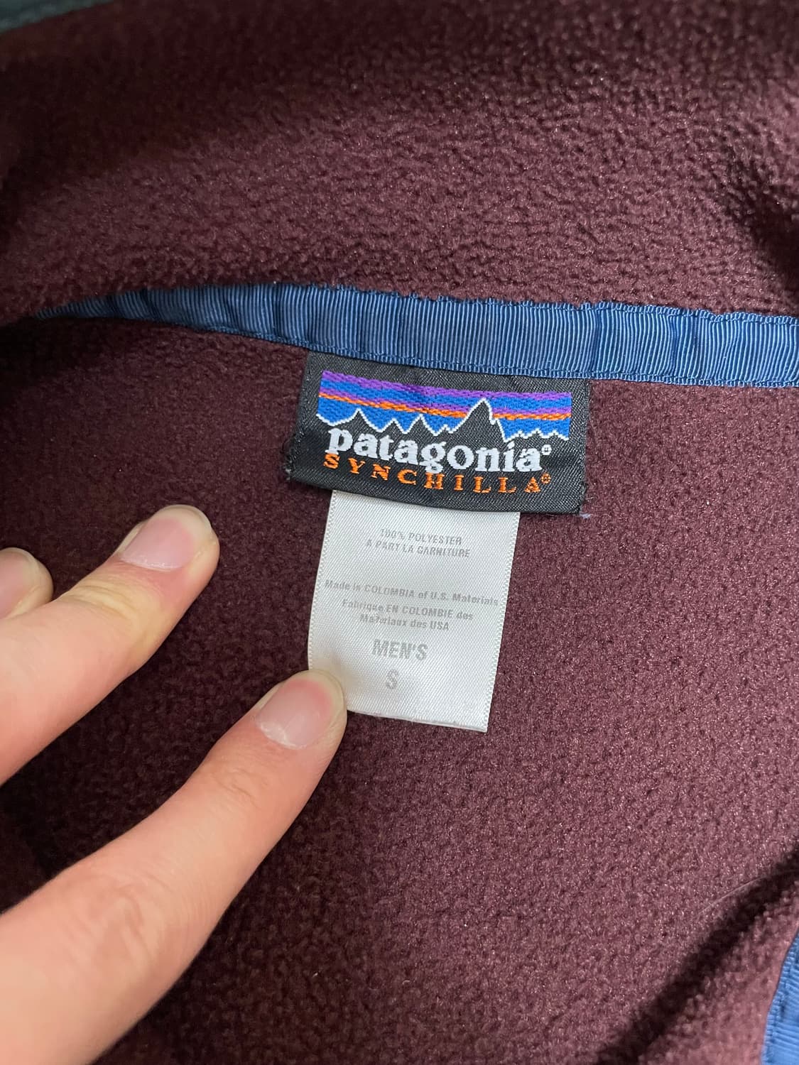 빈티지 파타고니아 신칠라 플리스 옵시디언 플럼 상품이미지3