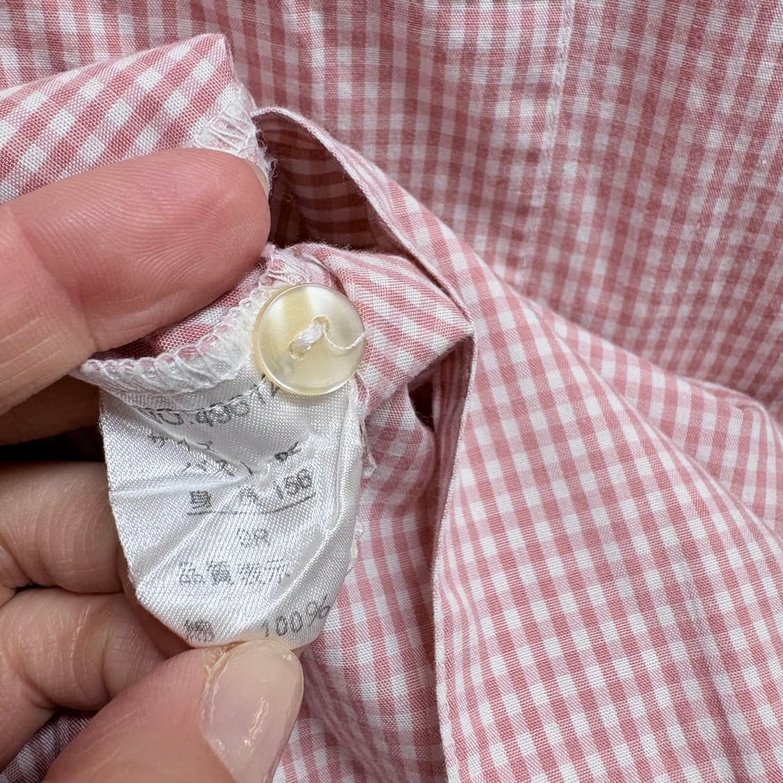 JINO HOUSE 핑크 깅엄체크 남방 JPN 상품이미지5