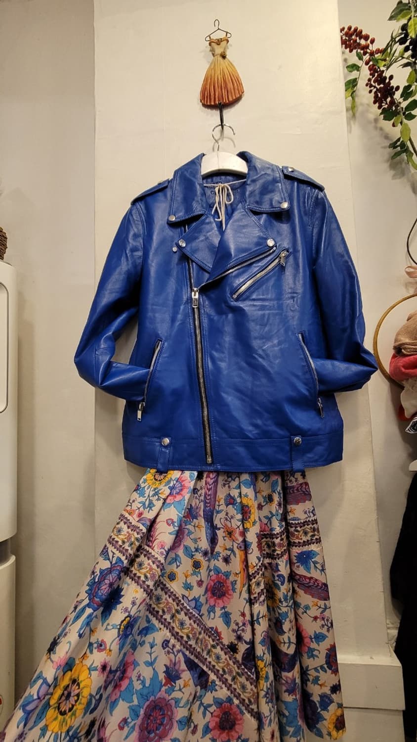 라이더커문(RIDER COMMUNE ) 블루 양가죽 라이더 상품이미지2