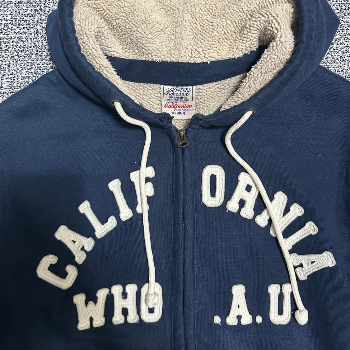 (M) 후아유 캘리포니아 양털 후드집업 상품이미지2