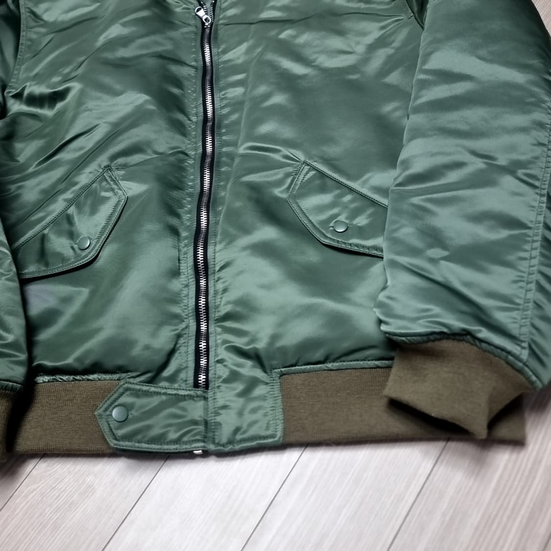 한국제 MUCHAE 카키색 l2b 봄버 자켓(100-105) 상품이미지3