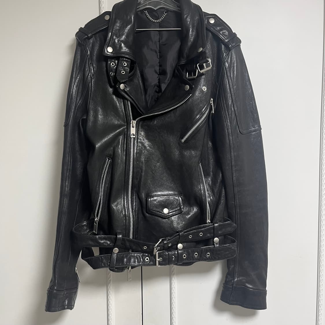 양가죽 라이더 자켓 고스펑크 락시크 상품이미지3