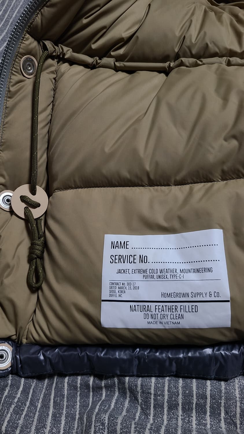 홈그로운 서플라이 구스다운 푸퍼 M size 상품이미지3