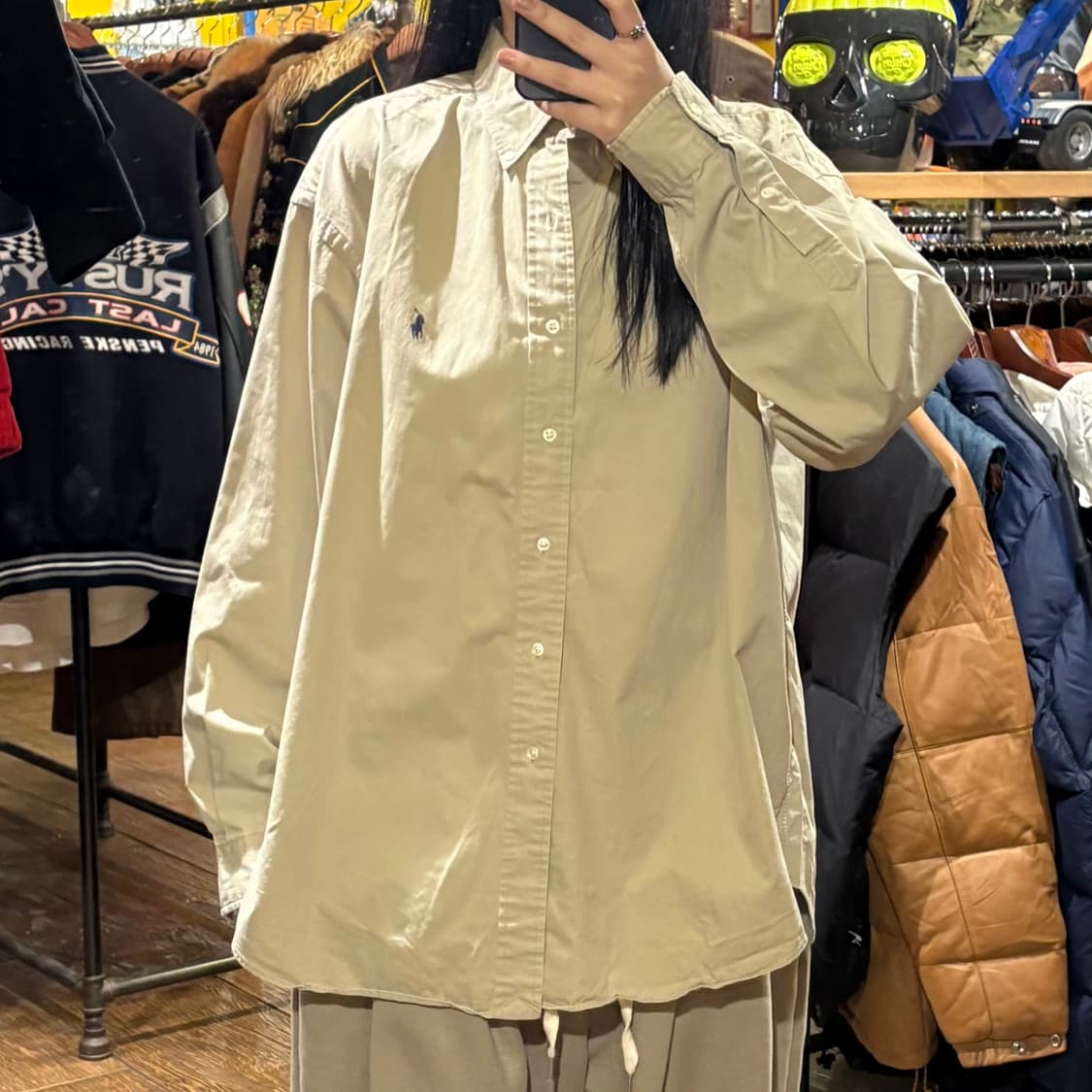 [HI] Polo 폴로 랄프로렌 긴팔셔츠 베이지 상품이미지1