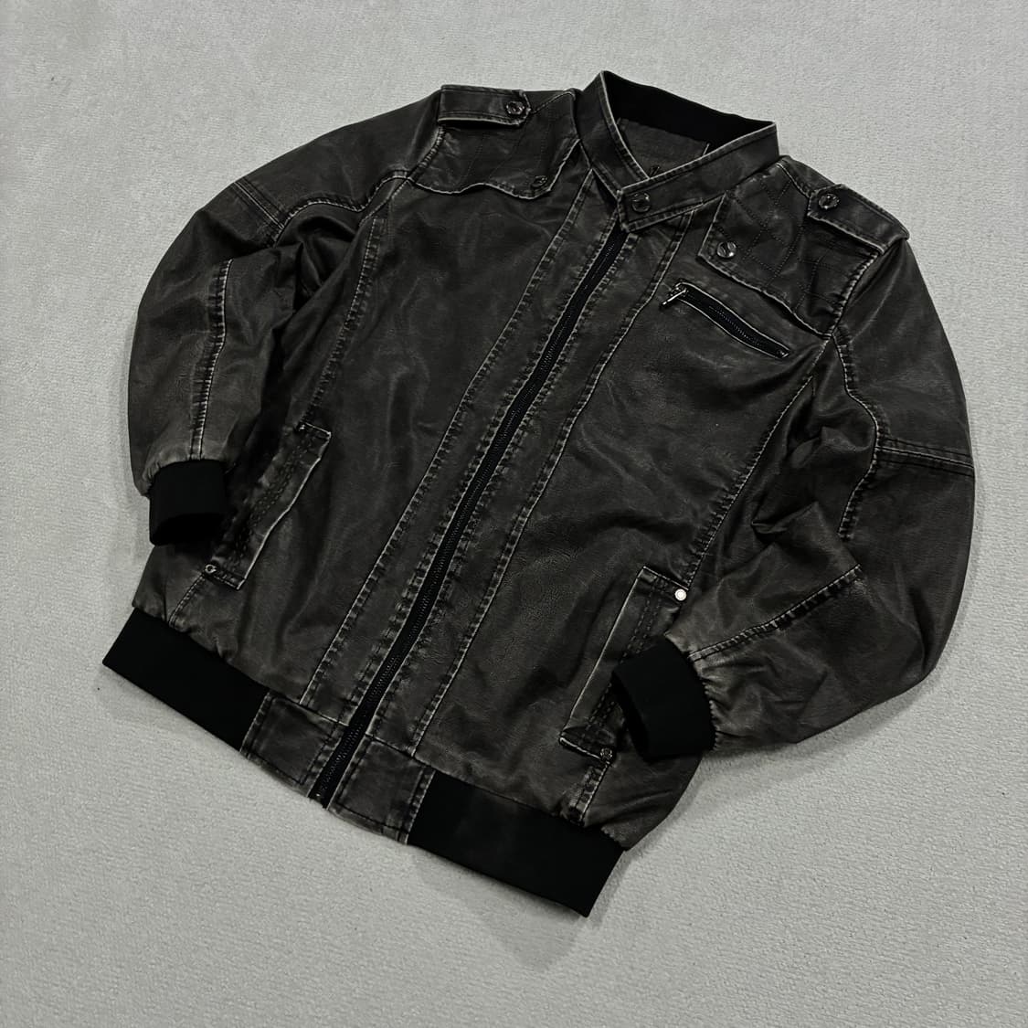 Vtg y2k 레더 자켓 95 상품이미지1