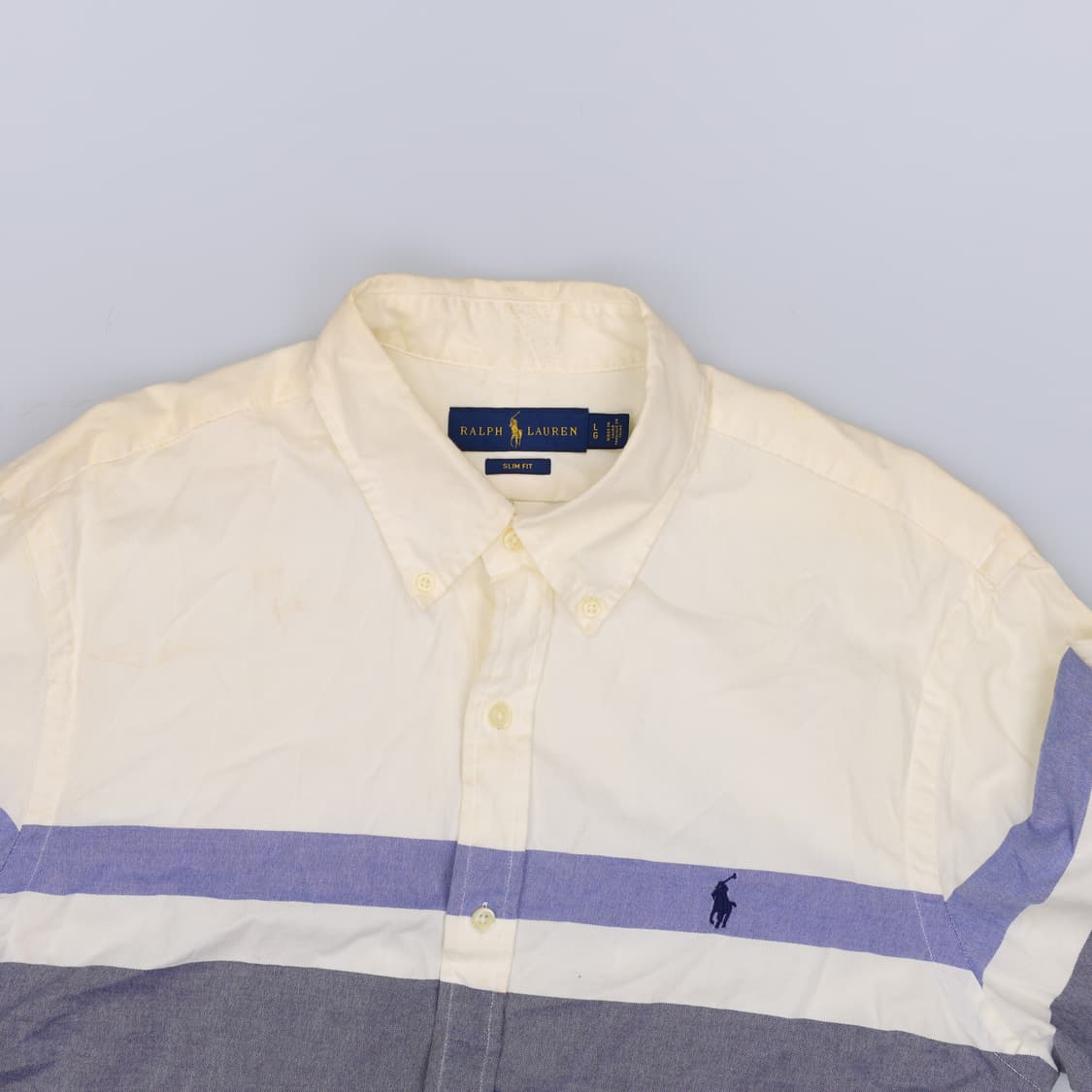 L 폴로 슬림핏 배색 셔츠 0310H1 상품이미지5