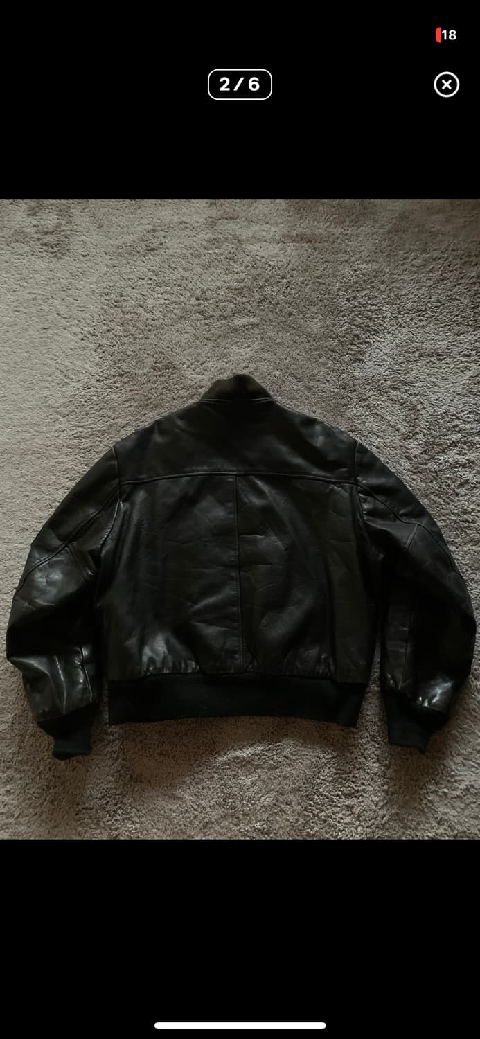 빈티지 쇼트 레더 ma-1 상품이미지2