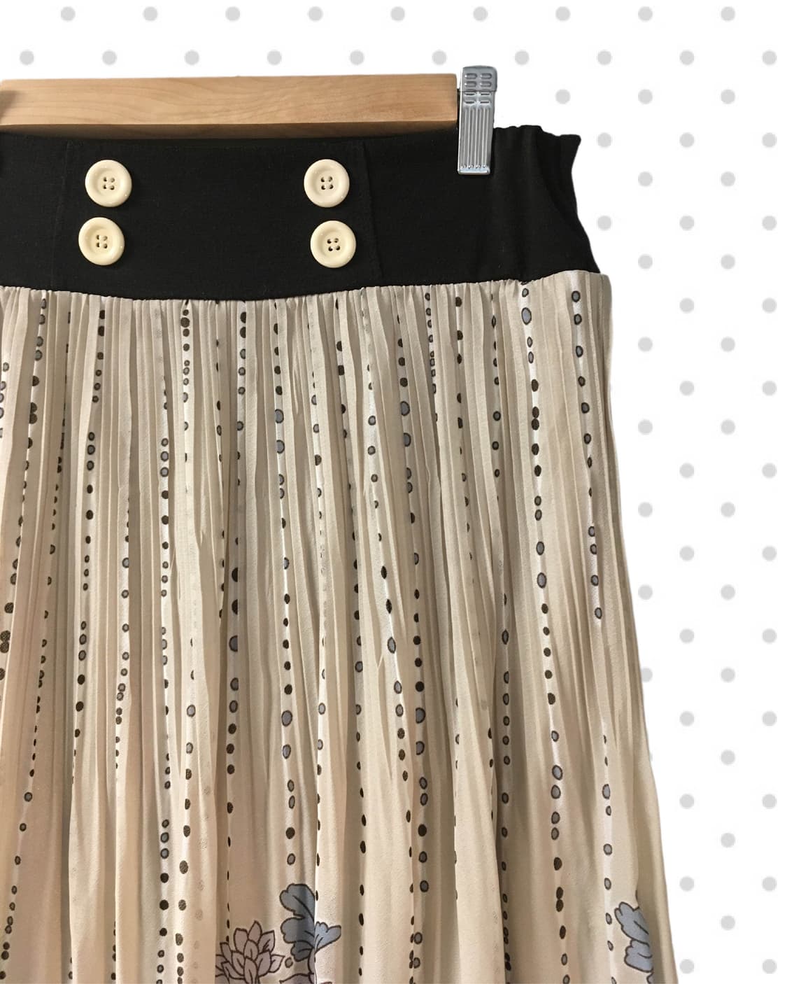 VINTAGE FLOWER CHIFFON SKIRT BROWN 상품이미지7