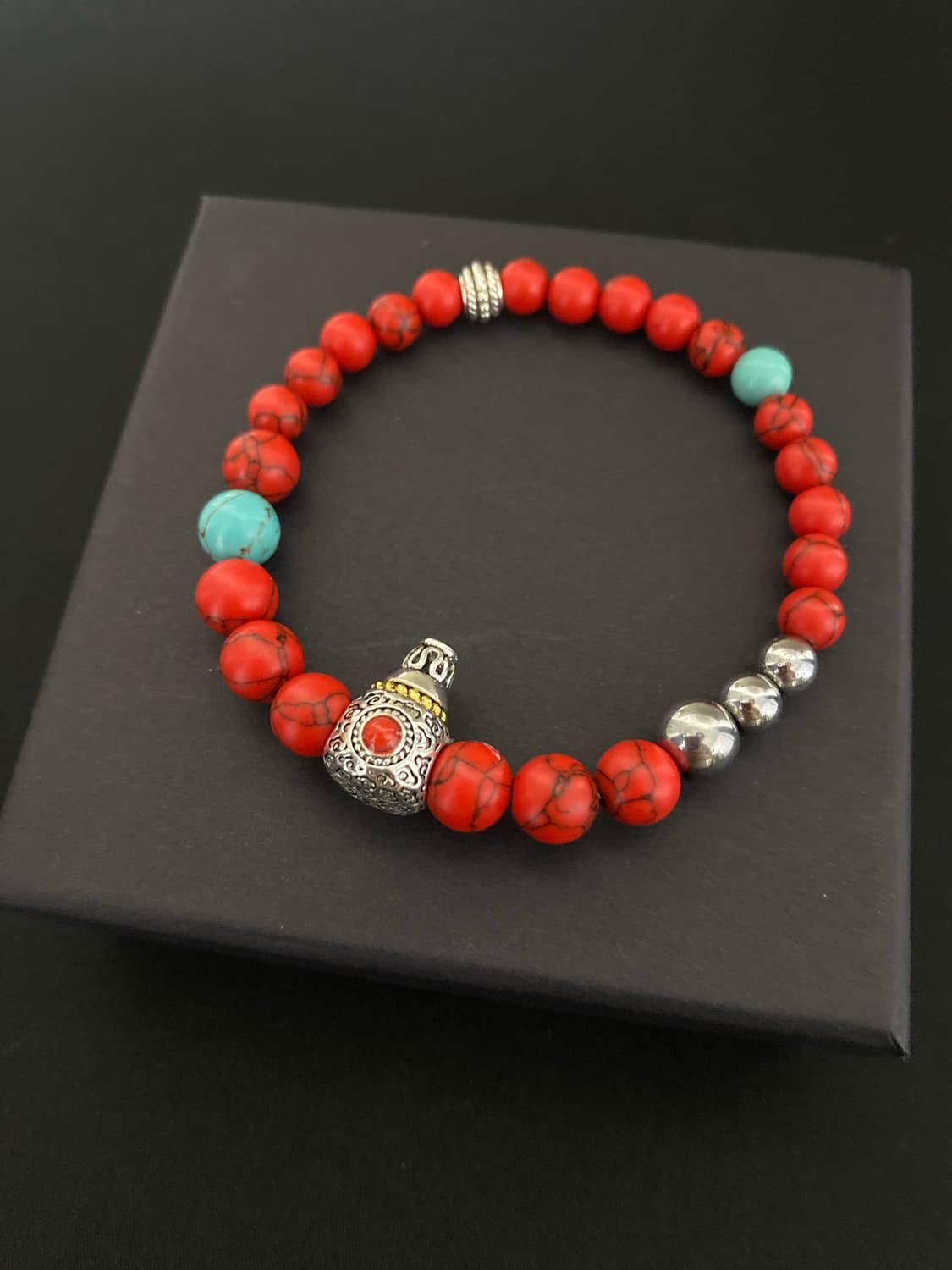 메탈 포인트 원석 팔찌 상품이미지1