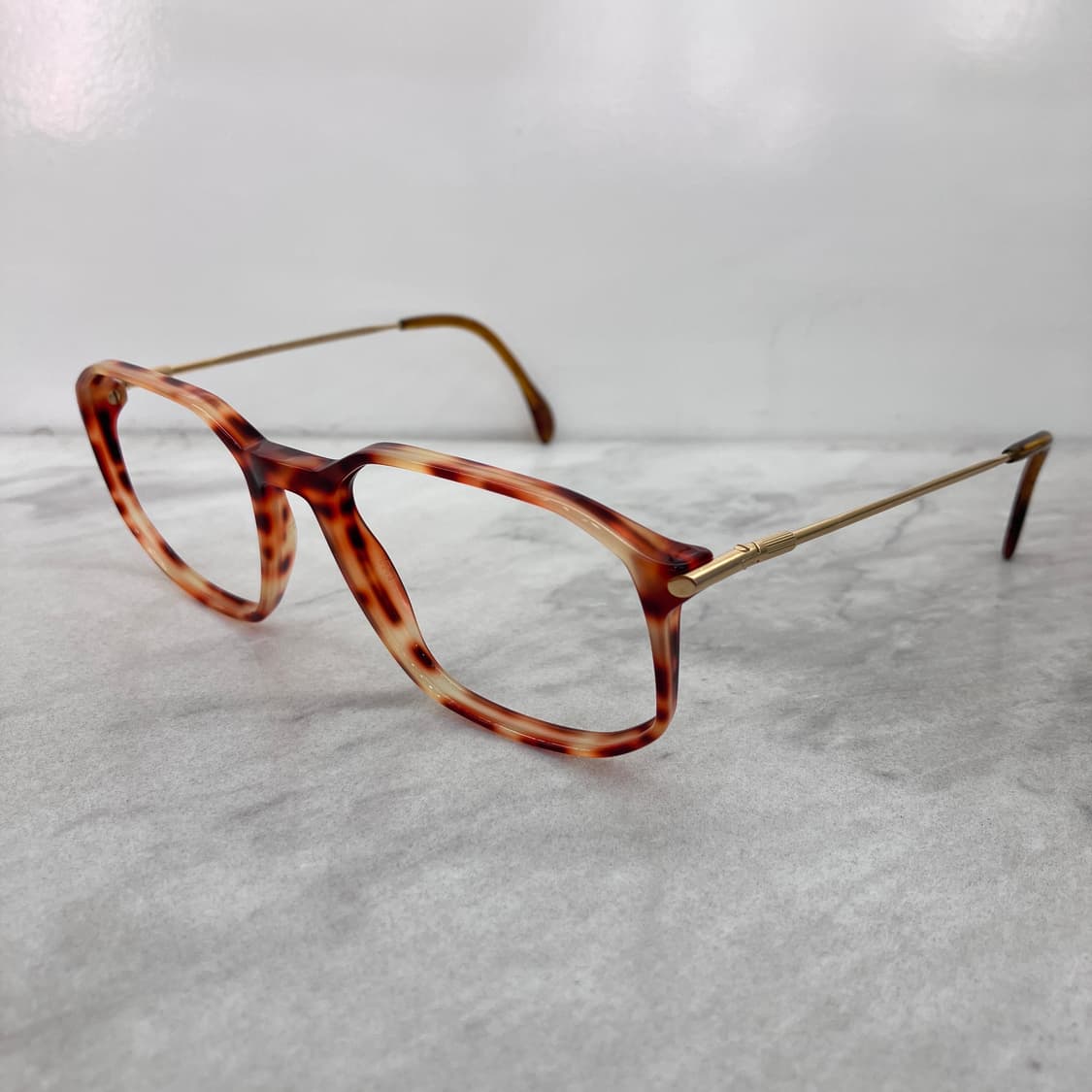 C10 로덴스톡 Rodenstock 레트로 레오파드 스퀘어 뿔테 안경 상품이미지7