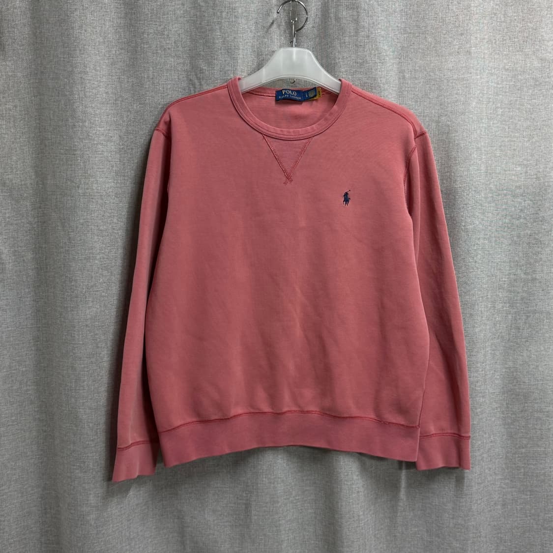 [L] 폴로 랄프로렌 POLO 핑크 피그먼트 긴팔 맨투맨 상품이미지1