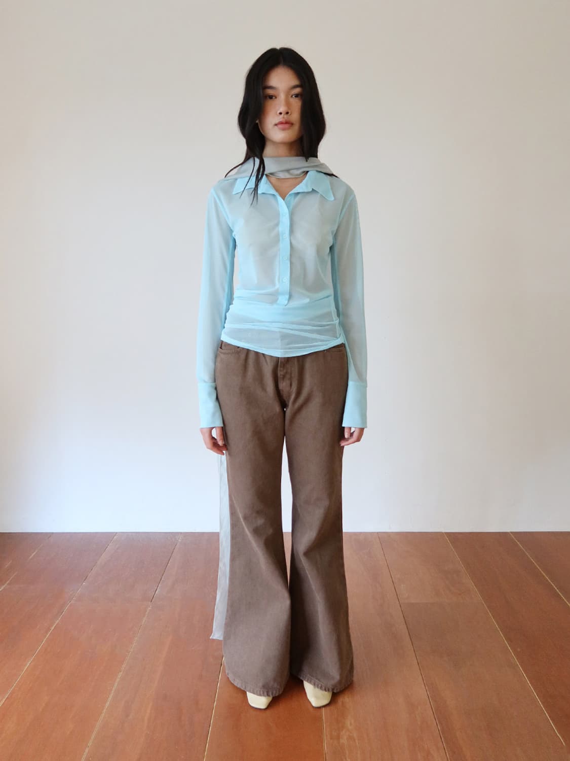 mmm corp See-through Collar T-shirt 상품이미지6
